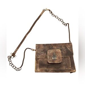 KBD Studio handcrafted leather made in USA vintage Brown Leather Crossbody Bag